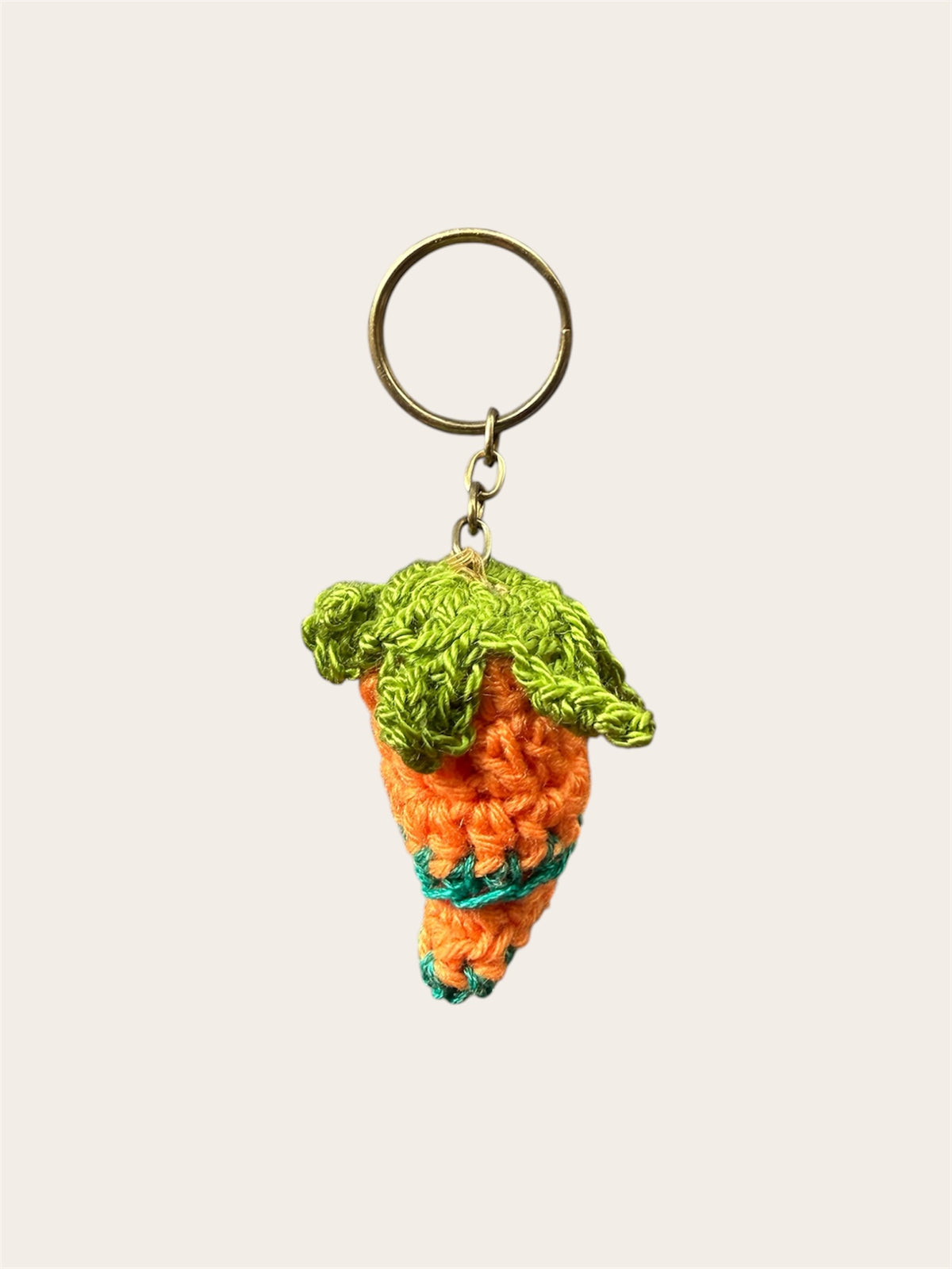 Handmade Crochet Rose Bud Charm Keychain