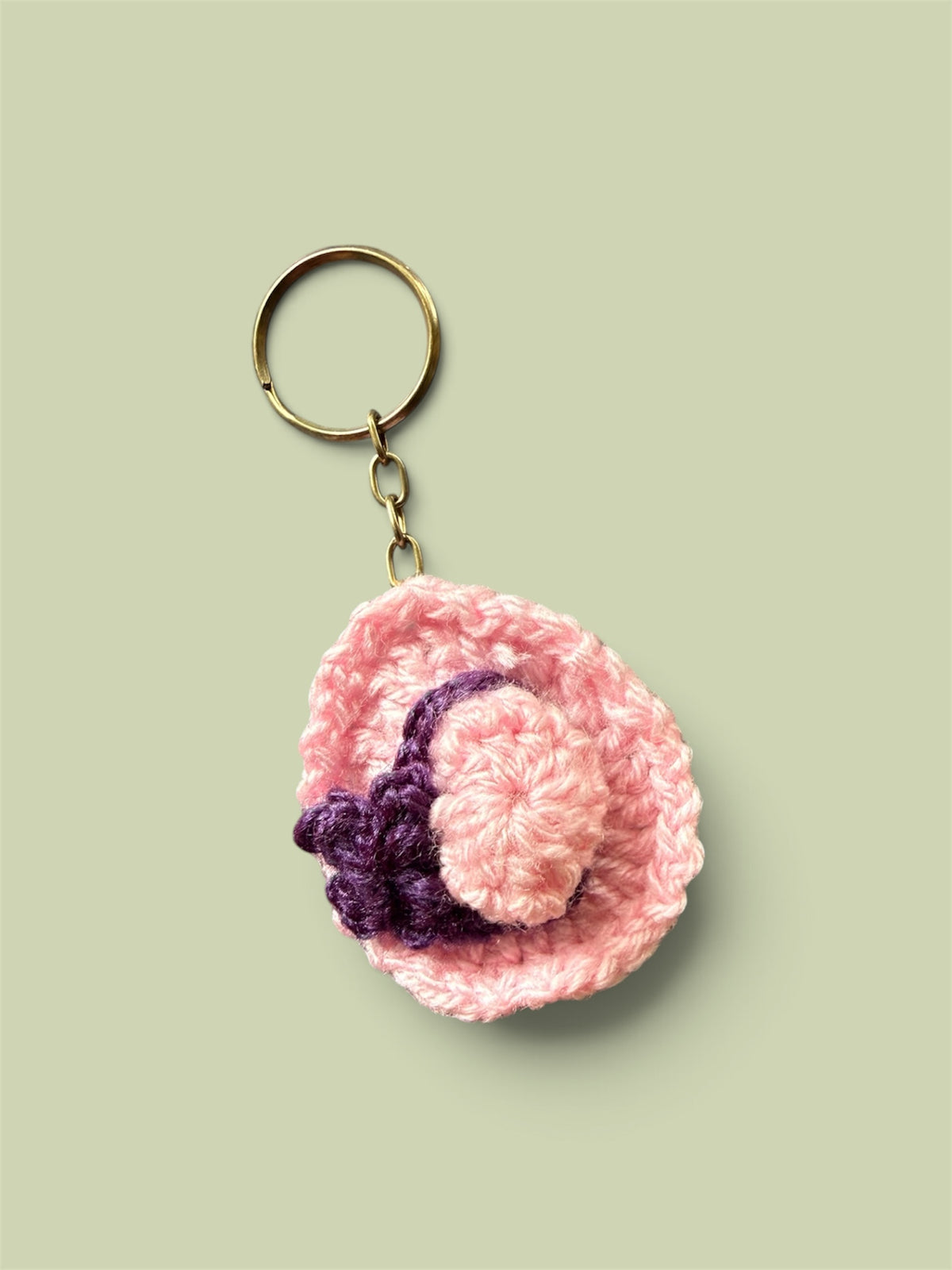 Knot By Knot Handmade Crochet Bucket Hat Keychain