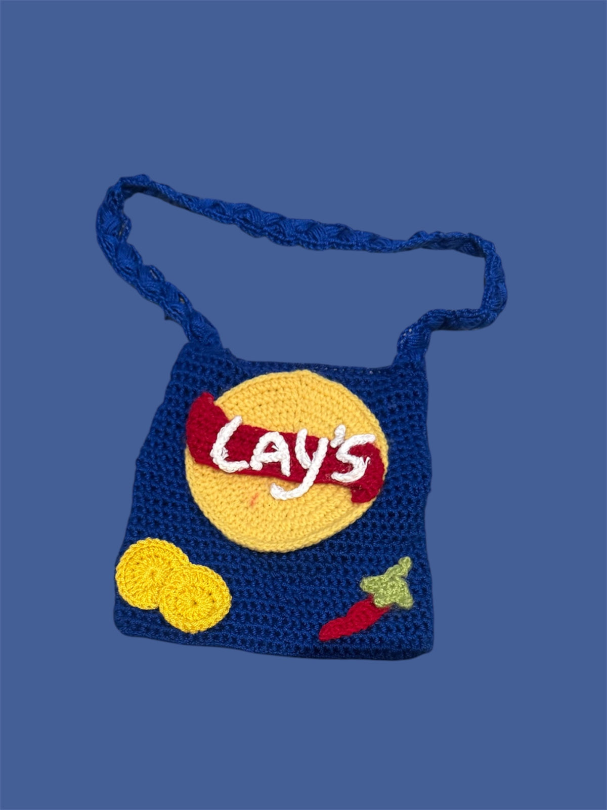 Knot By Knot Handmade Crochet "Lay's" Style Chips Sling Bag