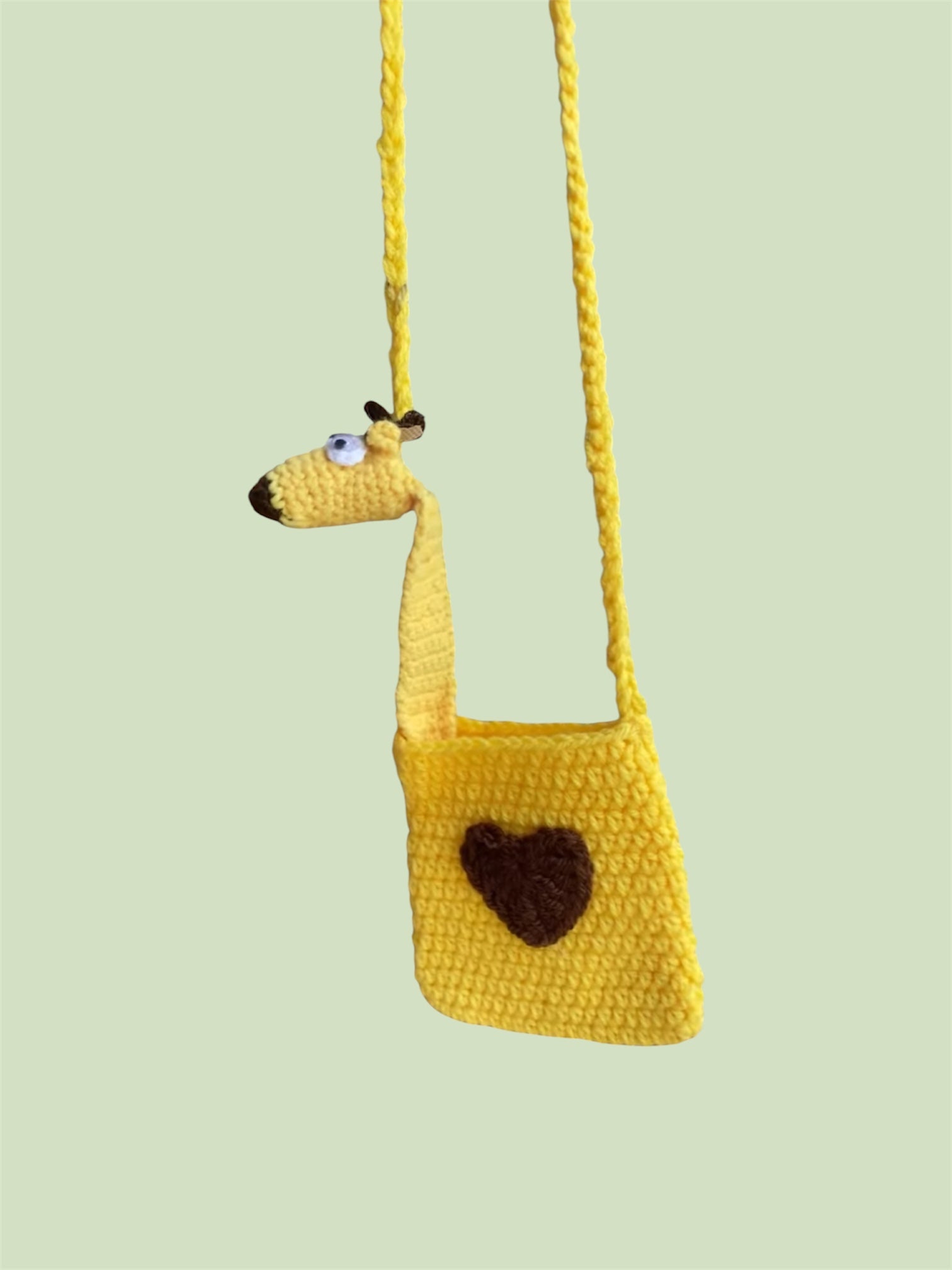 Knot by KnotHandmade Crochet Fox Crossbody Bag with Cute Detailed Face and Strap