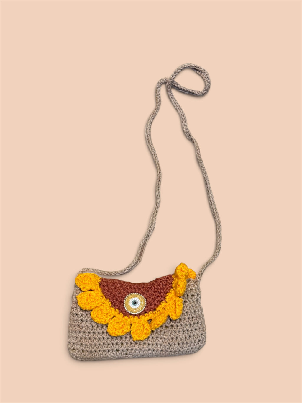 Knot by Knot Sun-Kissed Crochet Crossbody Bag