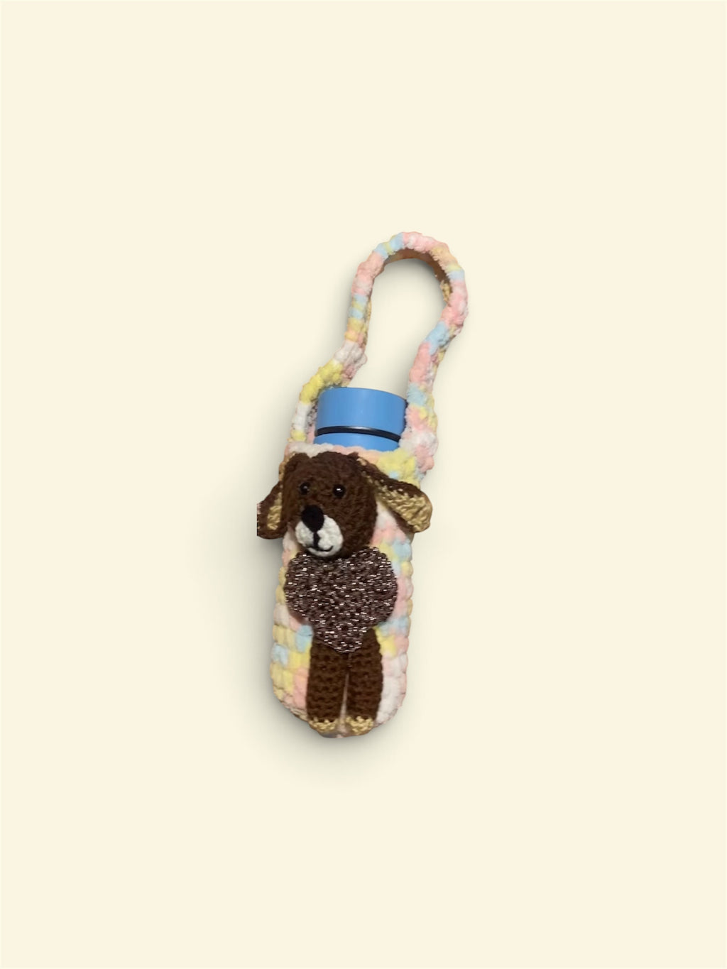Knot By Knot Handmade Crochet Puppy Water Bottle Holder (includes Bottle)