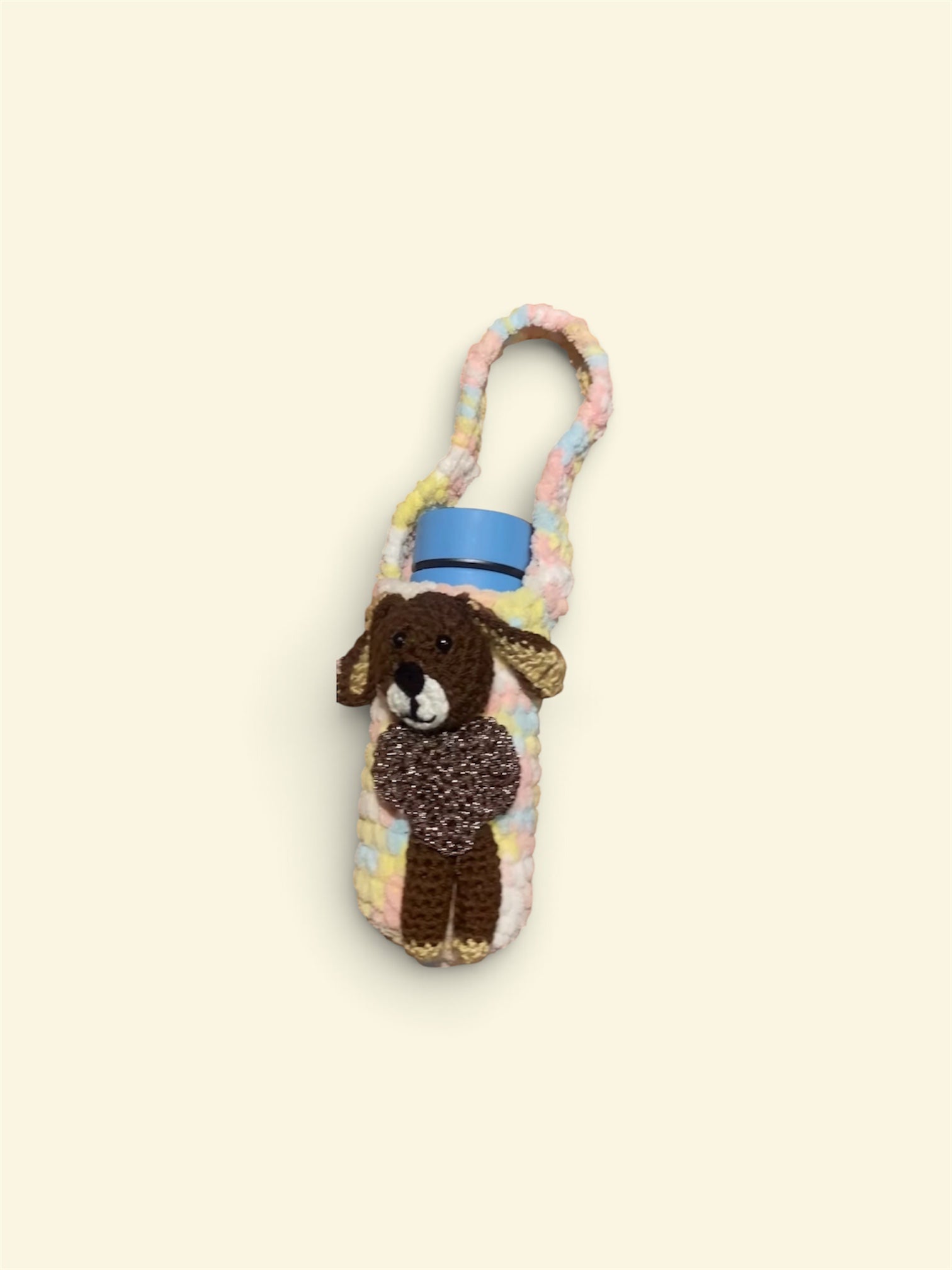 Knot By Knot Handmade Crochet Puppy Water Bottle Holder (includes Bottle)