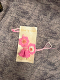 Knot by Knot Handmade Crochet Floral Rakhi for Brother, Pink Raksha Bandhan Rakhi with Decorative Beads and Flowers