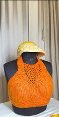 Boho Sunset Handmade Crochet Halter Crop Top