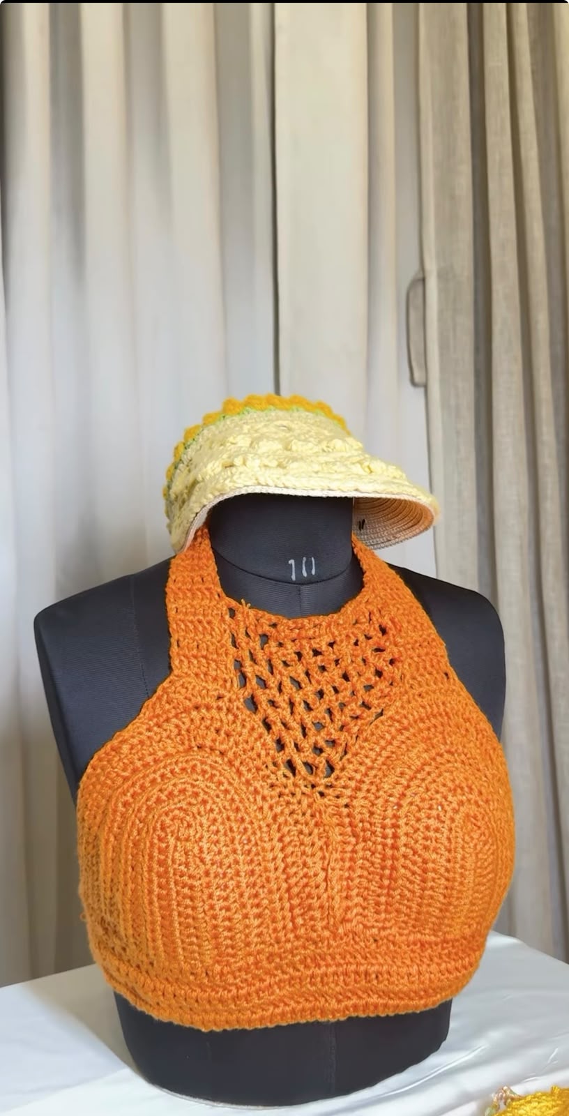 Boho Sunset Handmade Crochet Halter Crop Top