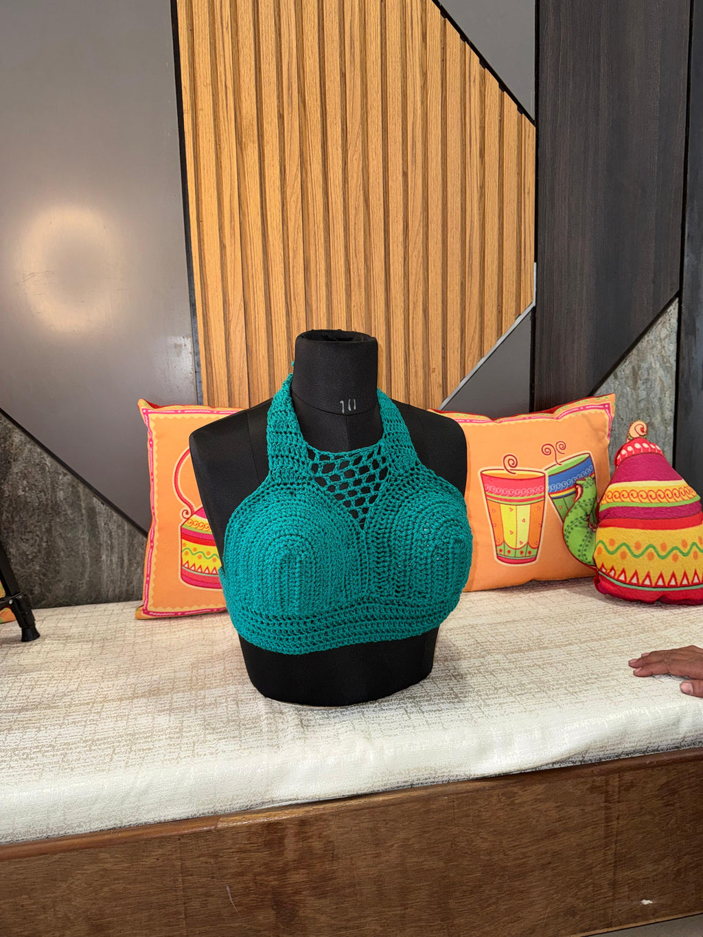 Boho Sunset Handmade Crochet Halter Crop Top